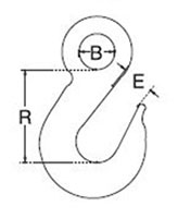 Overhead Lifting Eye Slip Hook #325S-X-50 schematic